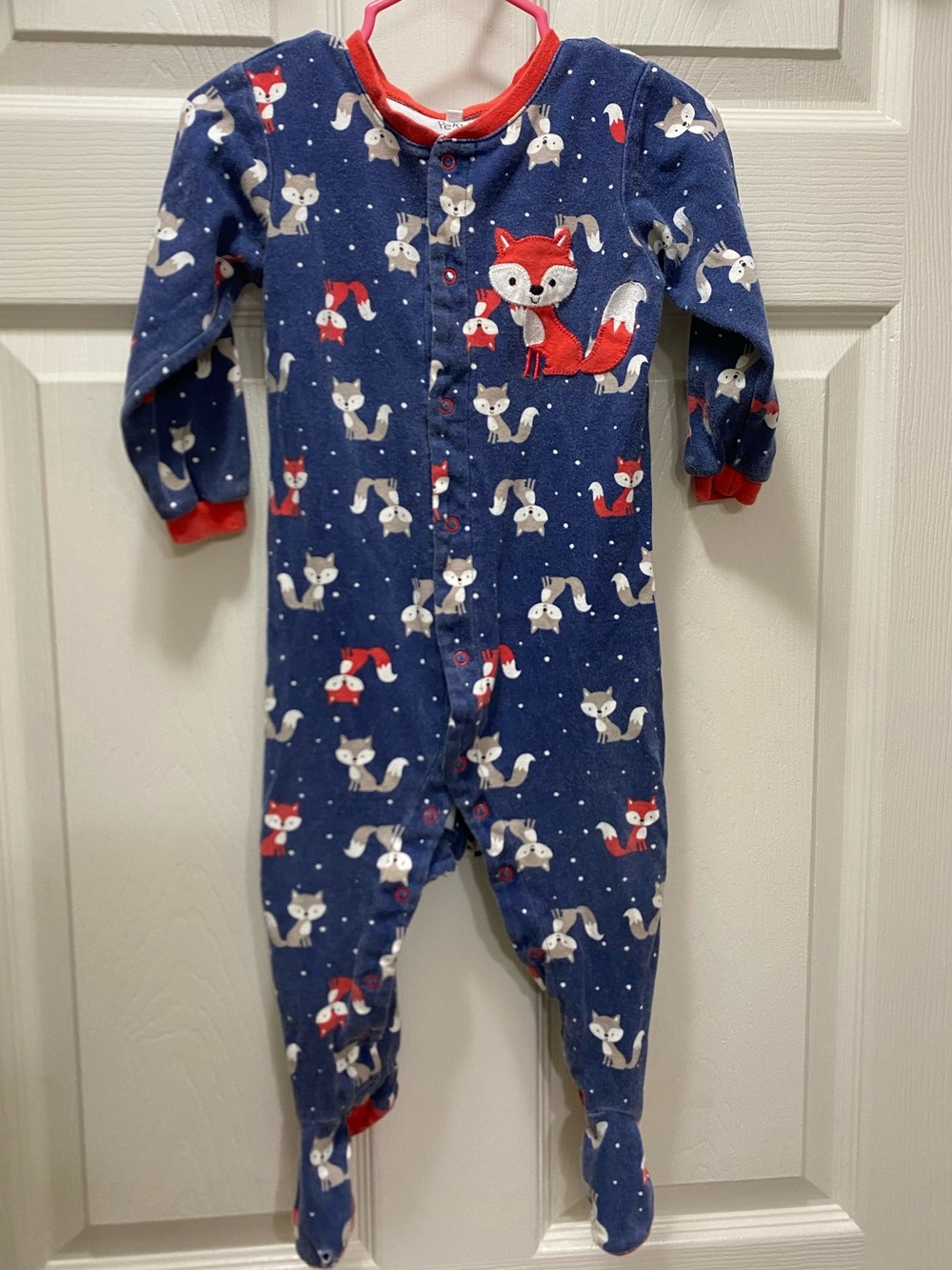 2/5$ Navy Fox Print Vintage Pekkle Sleeper